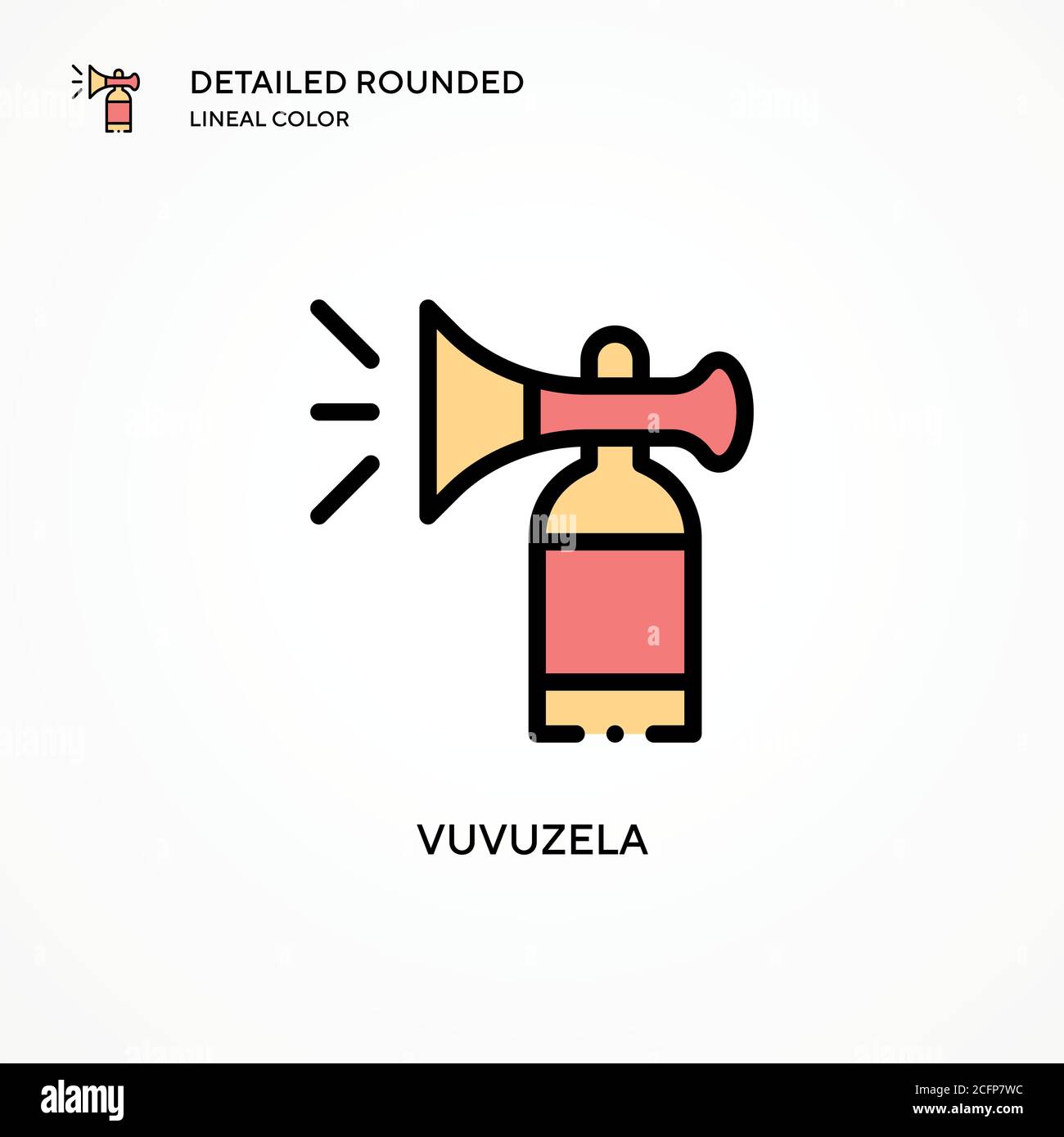 Vuvuzela vector icon. Modern vector illustration concepts. Easy to edit and customize. Stock Vector