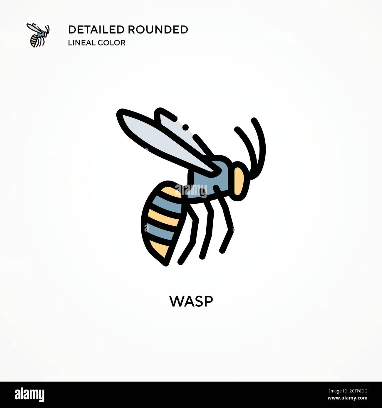 Wasp vector icon. Modern vector illustration concepts. Easy to edit and customize. Stock Vector