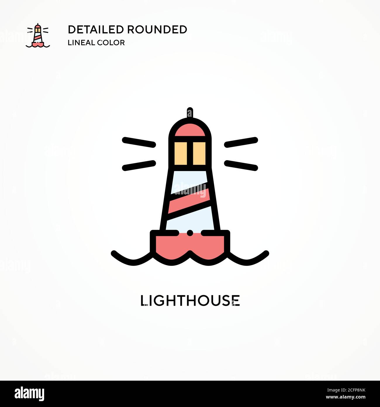 Lighthouse vector icon. Modern vector illustration concepts. Easy to ...