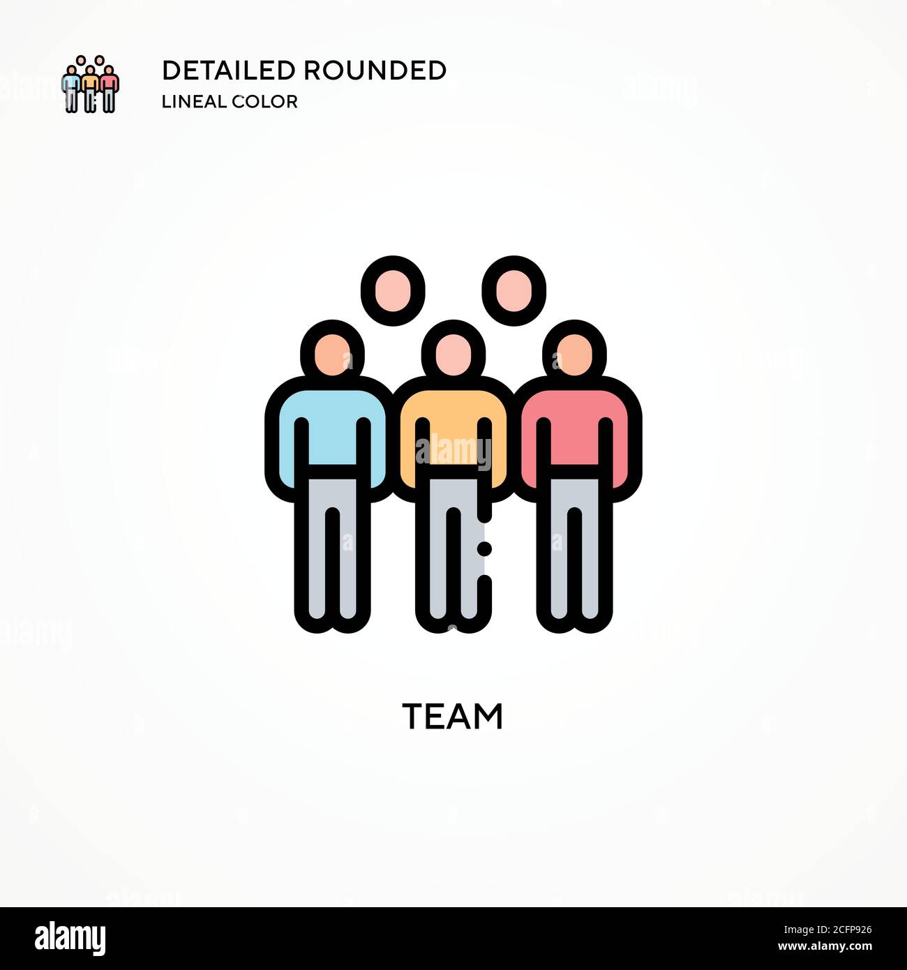 Team vector icon. Modern vector illustration concepts. Easy to edit and ...