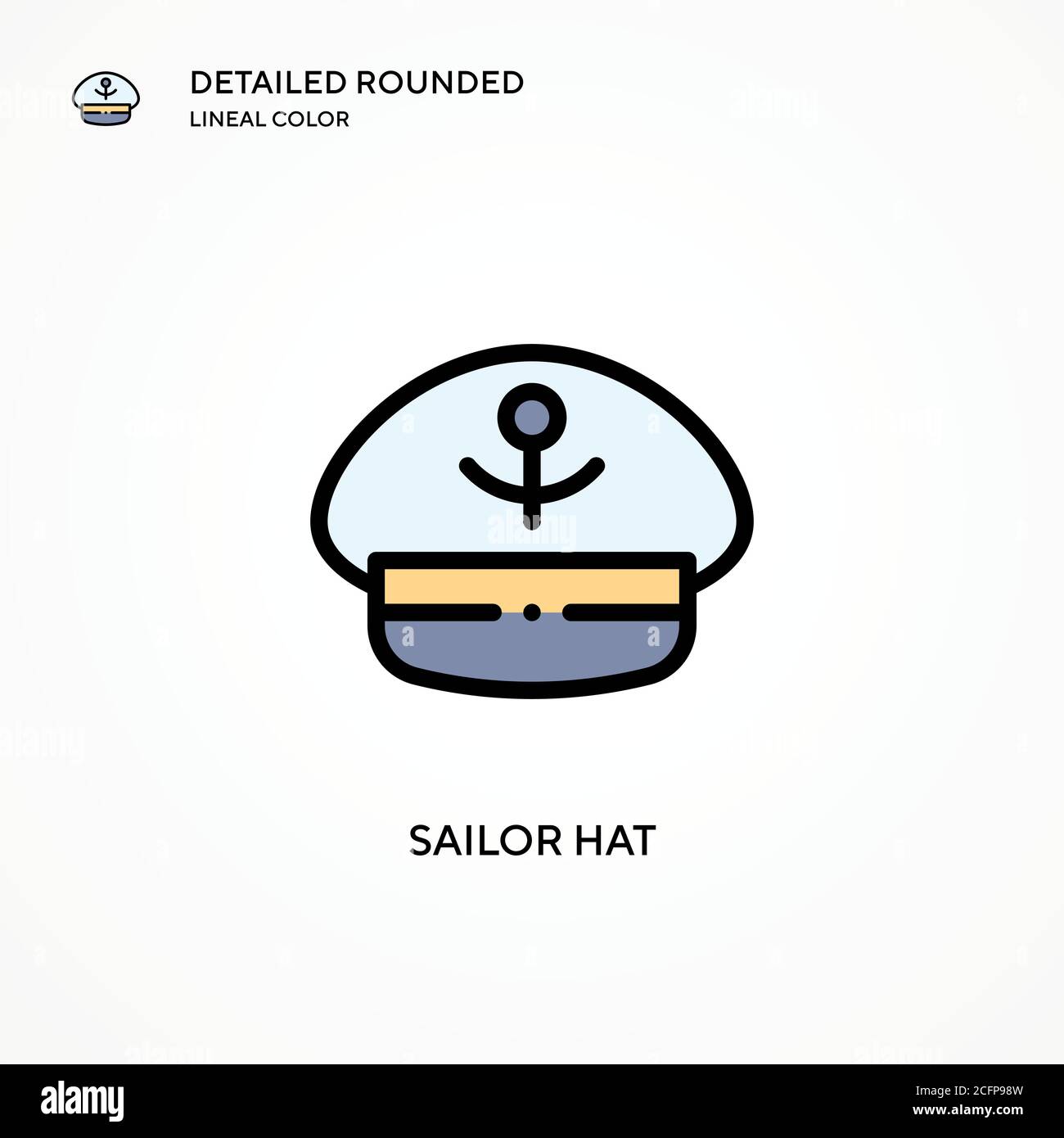 Sailor hat vector icon. Modern vector illustration concepts. Easy to
