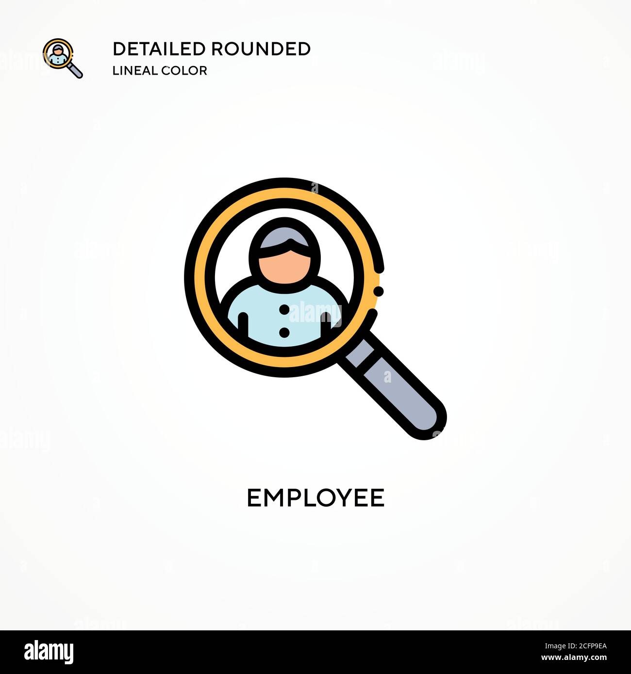 Employee vector icon. Modern vector illustration concepts. Easy to edit and customize. Stock Vector