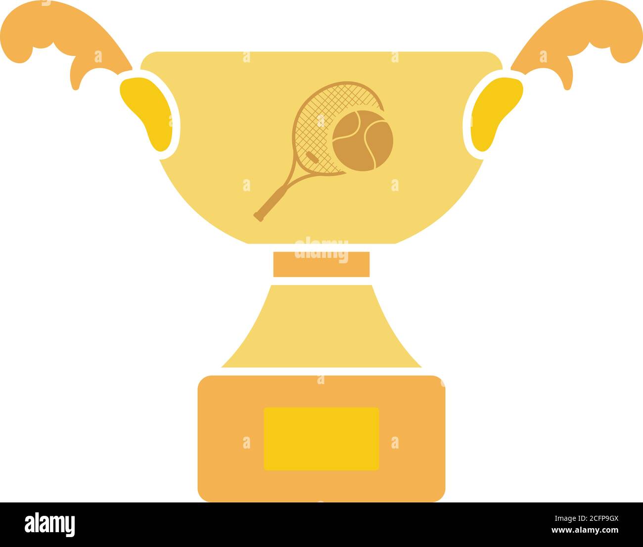 Tennis Cup Icon. Flat Color Design. Vector Illustration Stock Vector ...