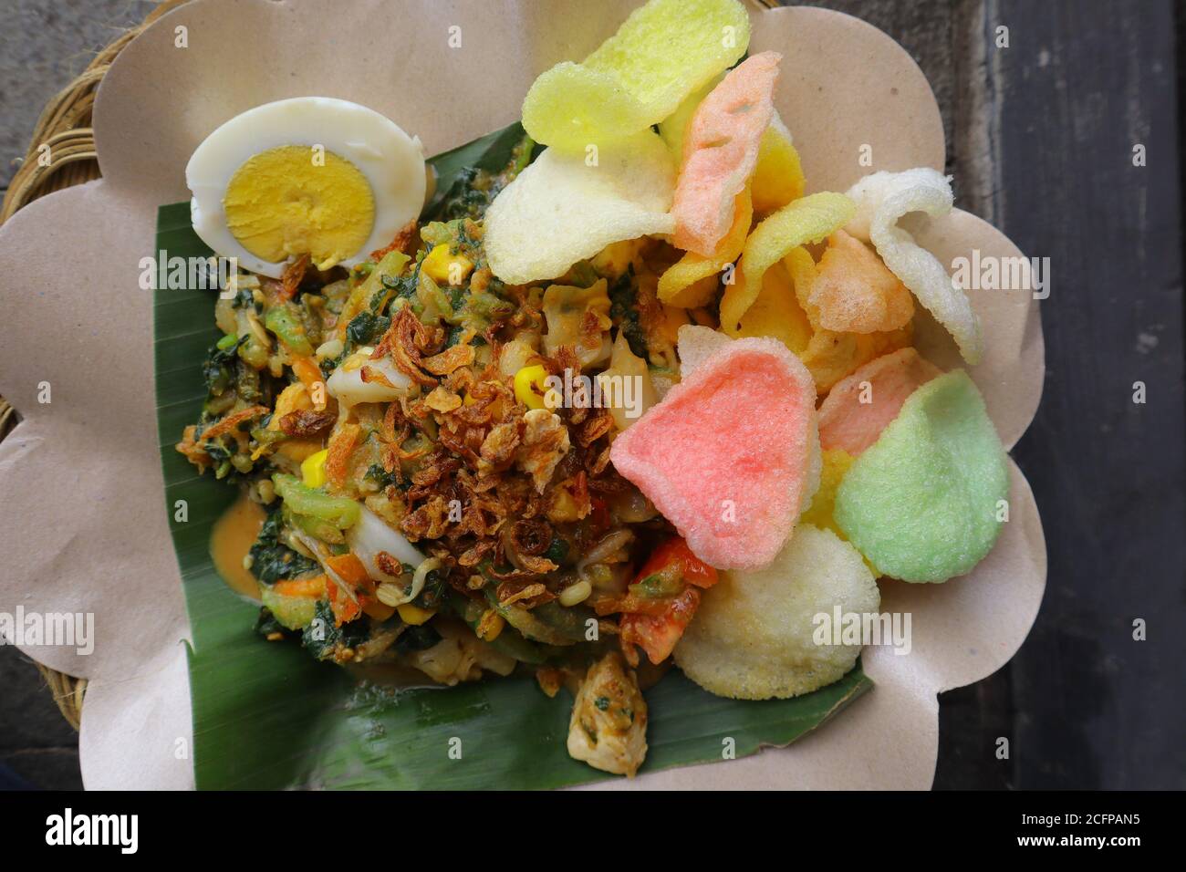 Gado gado, Indonesian restaurant style dish Stock Photo