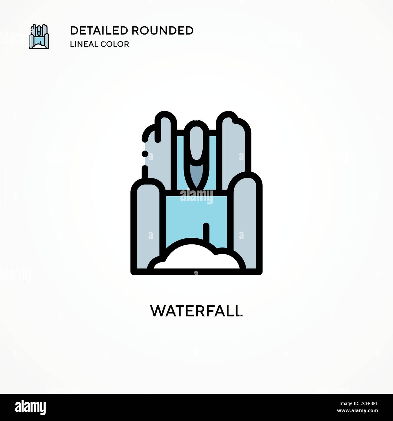 Waterfall scenery wallpaper background Stock Vector Images - Alamy