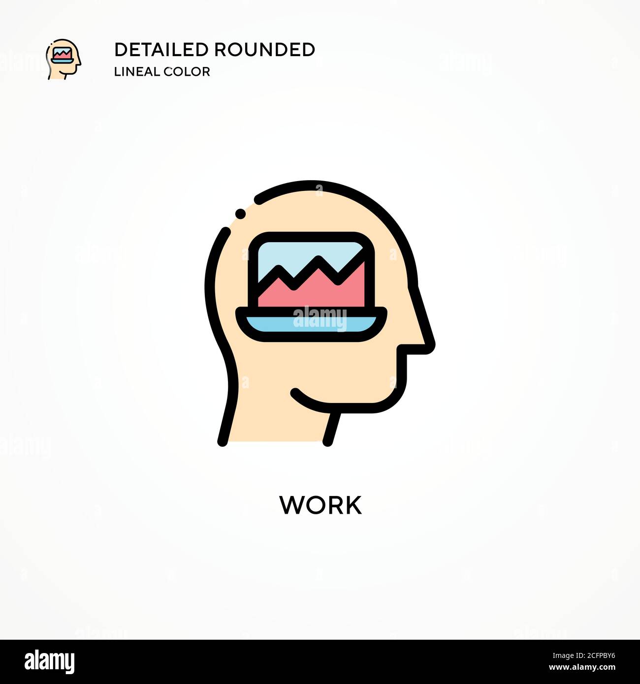Work vector icon. Modern vector illustration concepts. Easy to edit and ...