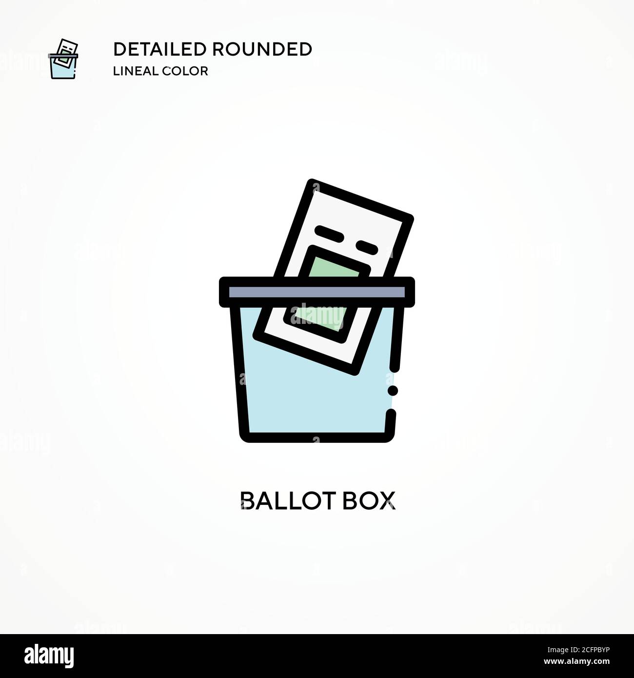Ballot box vector icon. Modern vector illustration concepts. Easy to ...
