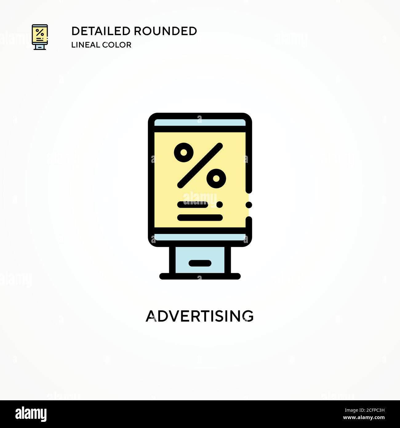 Advertising vector icon. Modern vector illustration concepts. Easy to ...