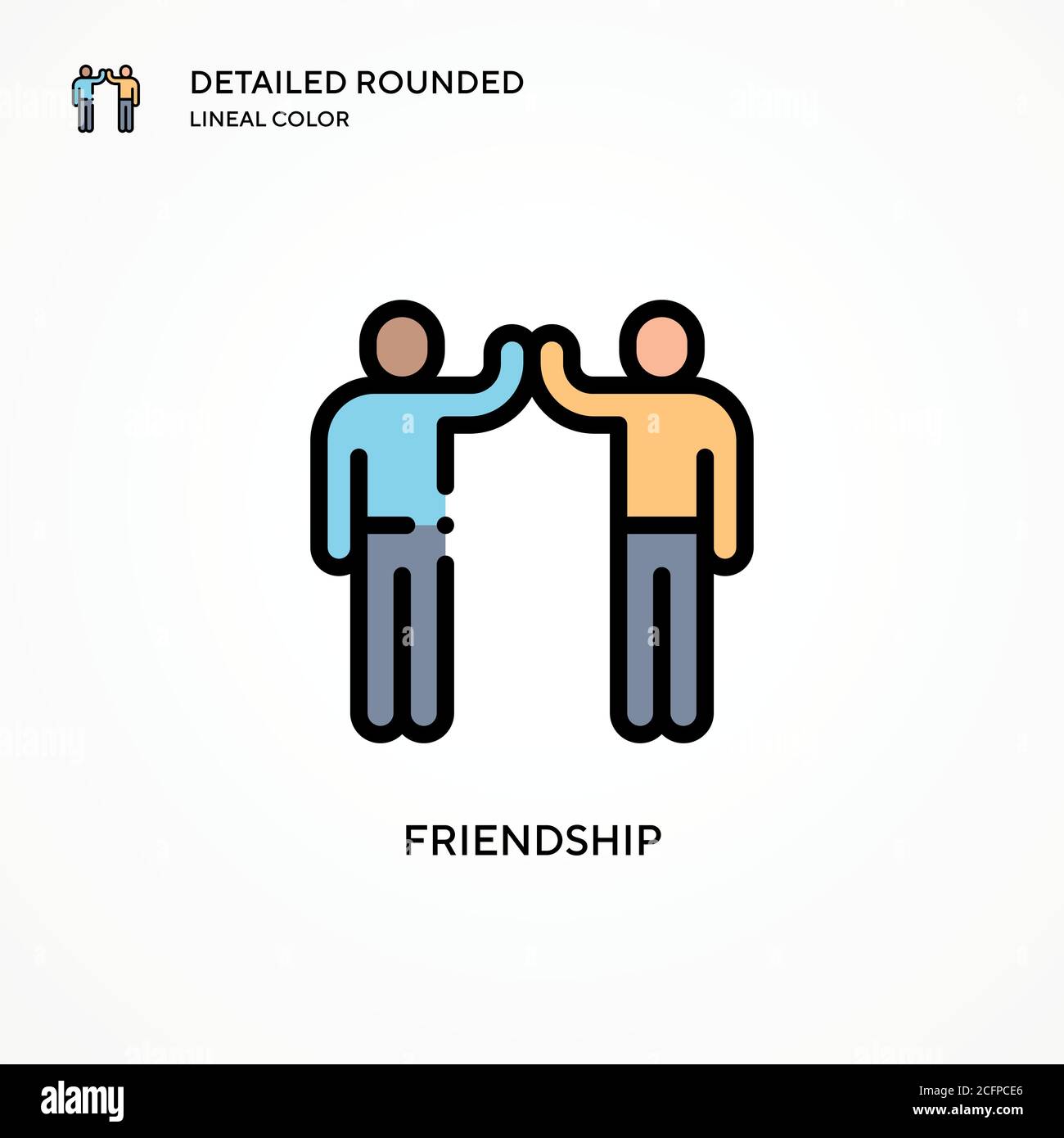 Friendship vector icon. Modern vector illustration concepts. Easy to ...