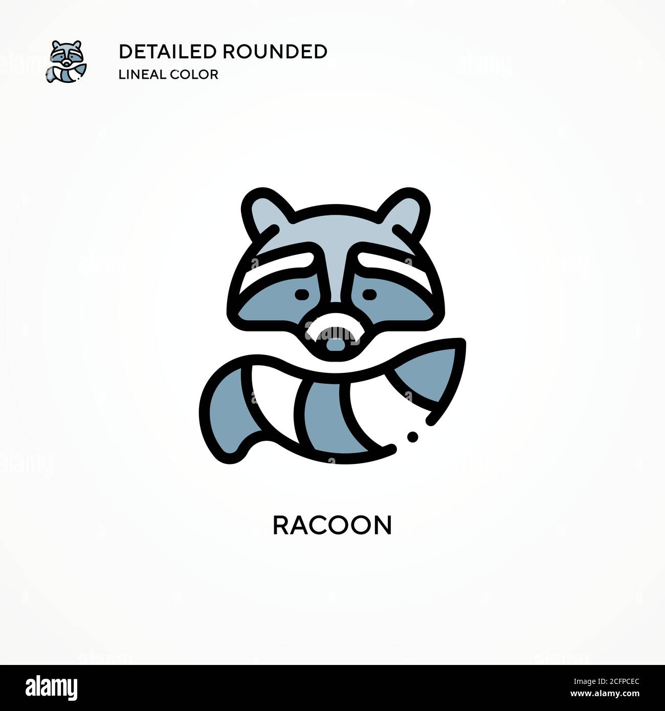 Racoon vector icon. Modern vector illustration concepts. Easy to edit ...