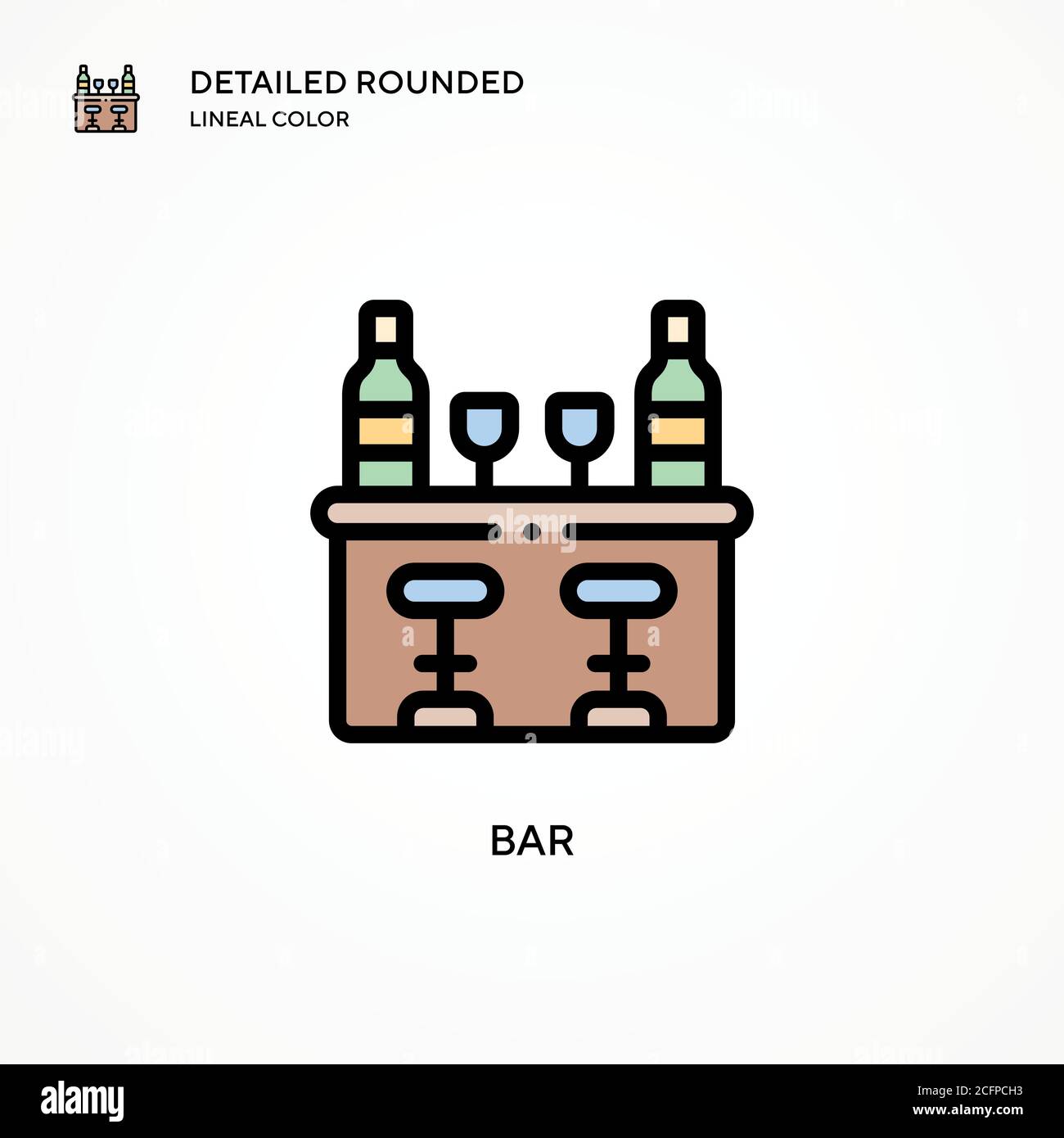 Bar vector icon. Modern vector illustration concepts. Easy to edit and ...
