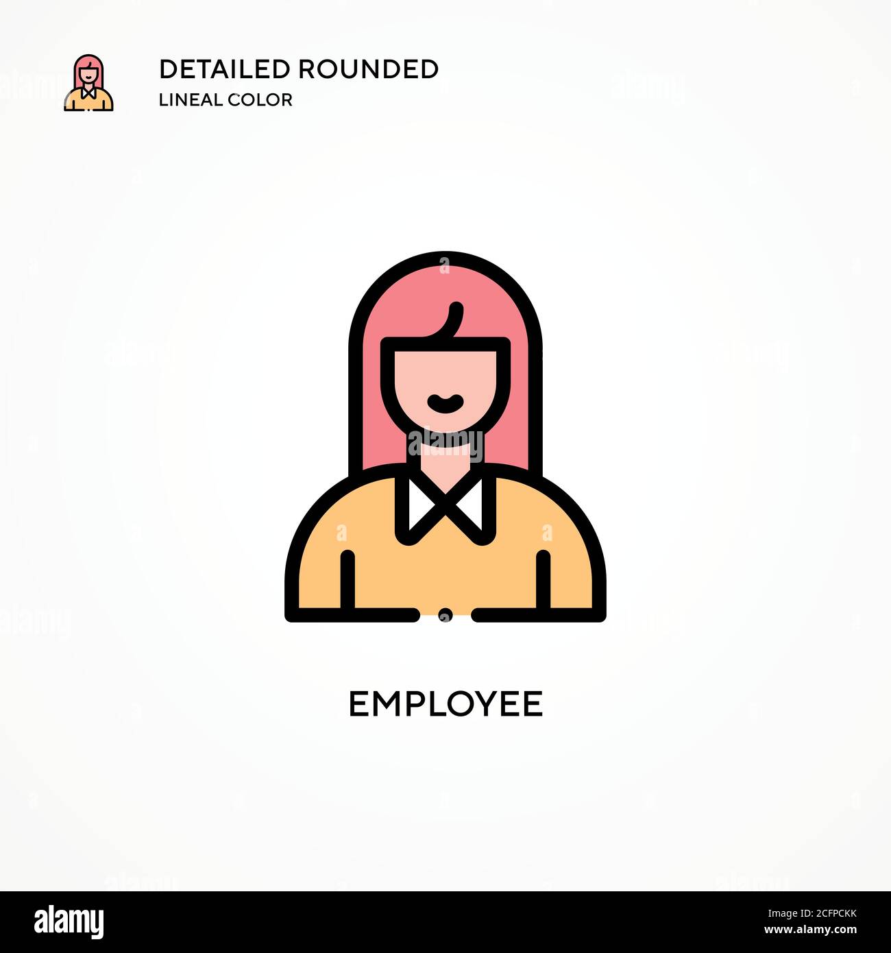 Employee vector icon. Modern vector illustration concepts. Easy to edit and customize. Stock Vector