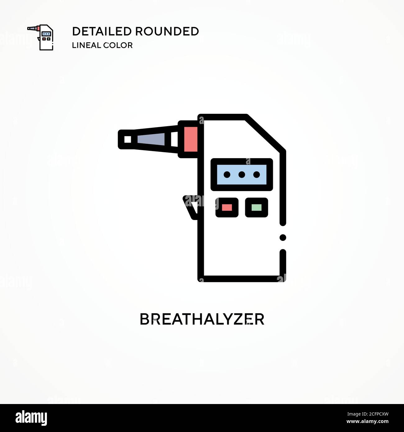 Breathalyzer vector icon. Modern vector illustration concepts. Easy to edit and customize. Stock Vector