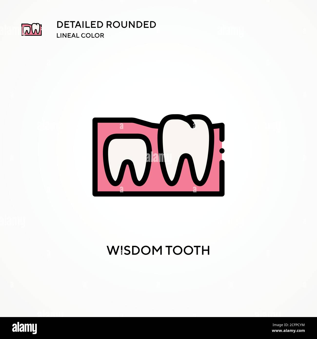 Wisdom tooth vector icon. Modern vector illustration concepts. Easy to edit and customize. Stock Vector