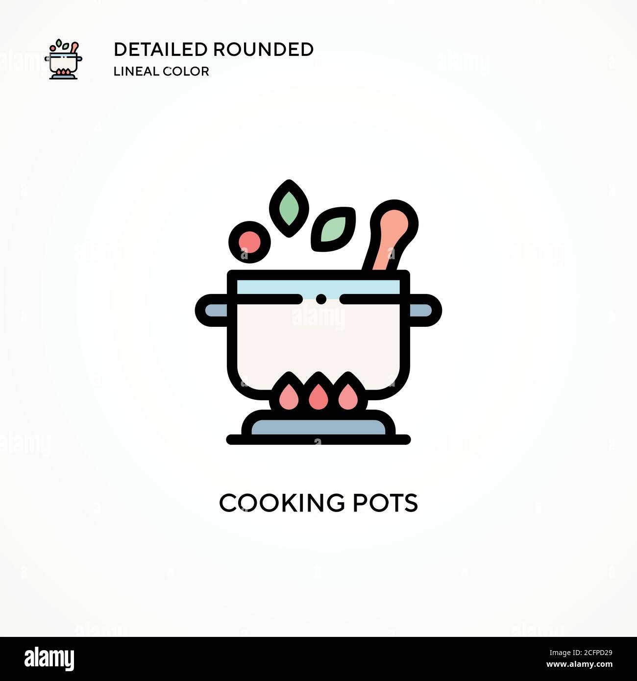 Cooking pots vector icon. Modern vector illustration concepts. Easy to ...