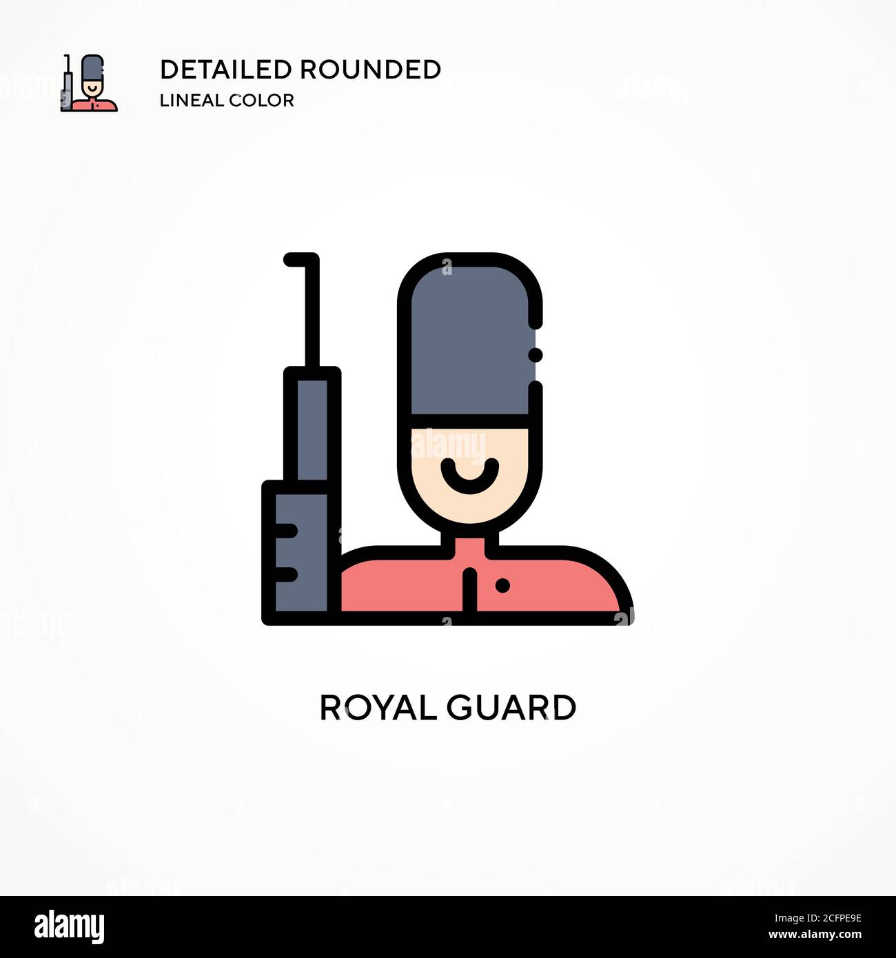 Royal guard vector icon. Modern vector illustration concepts. Easy to edit and customize. Stock Vector