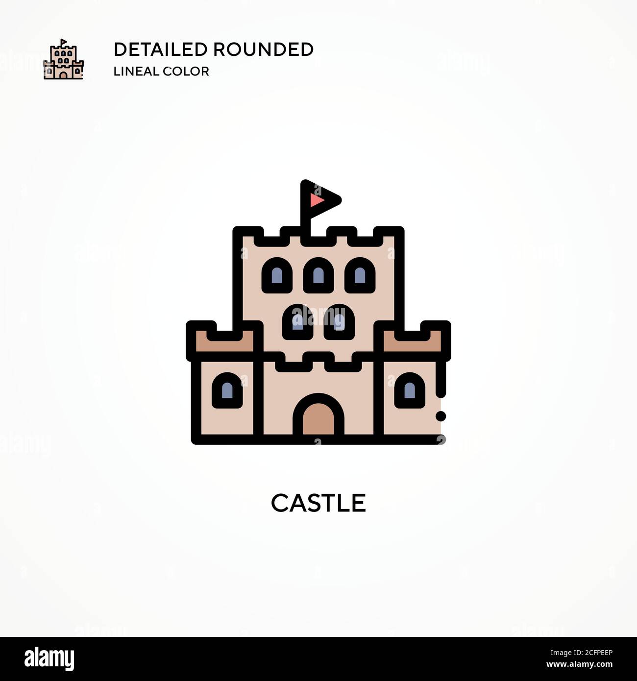 Castle vector icon. Modern vector illustration concepts. Easy to edit ...
