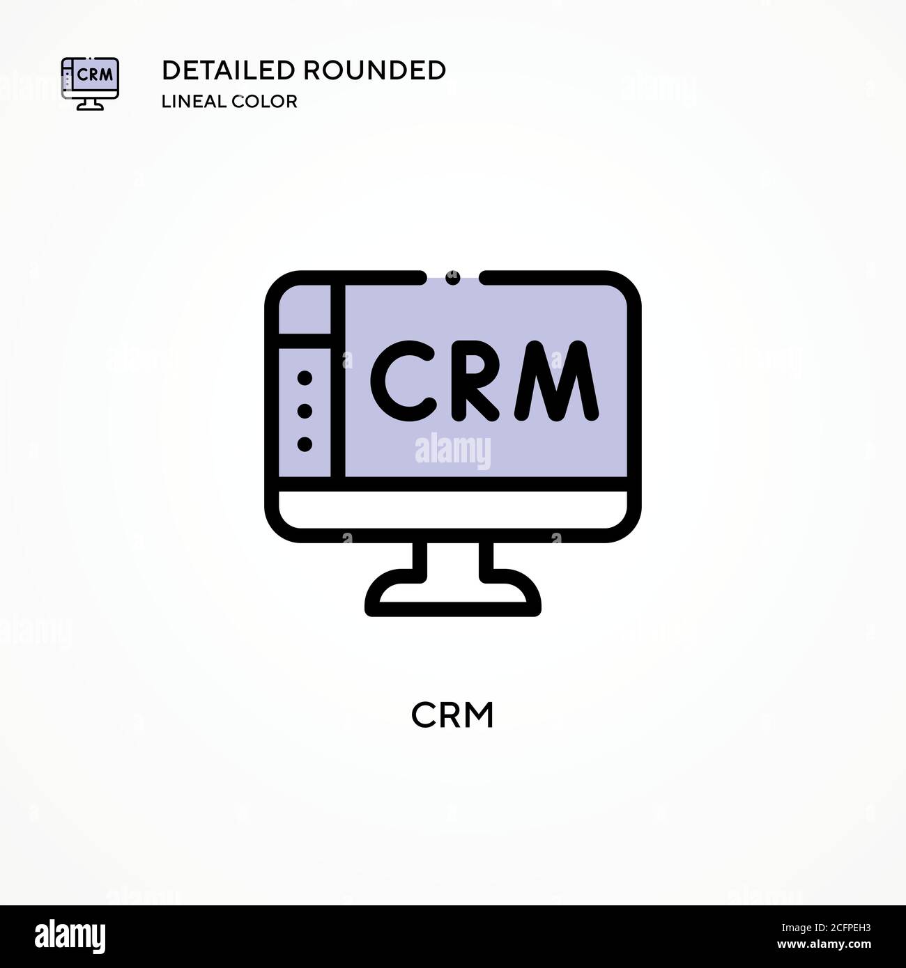 CRM vector icon. Modern vector illustration concepts. Easy to edit and ...