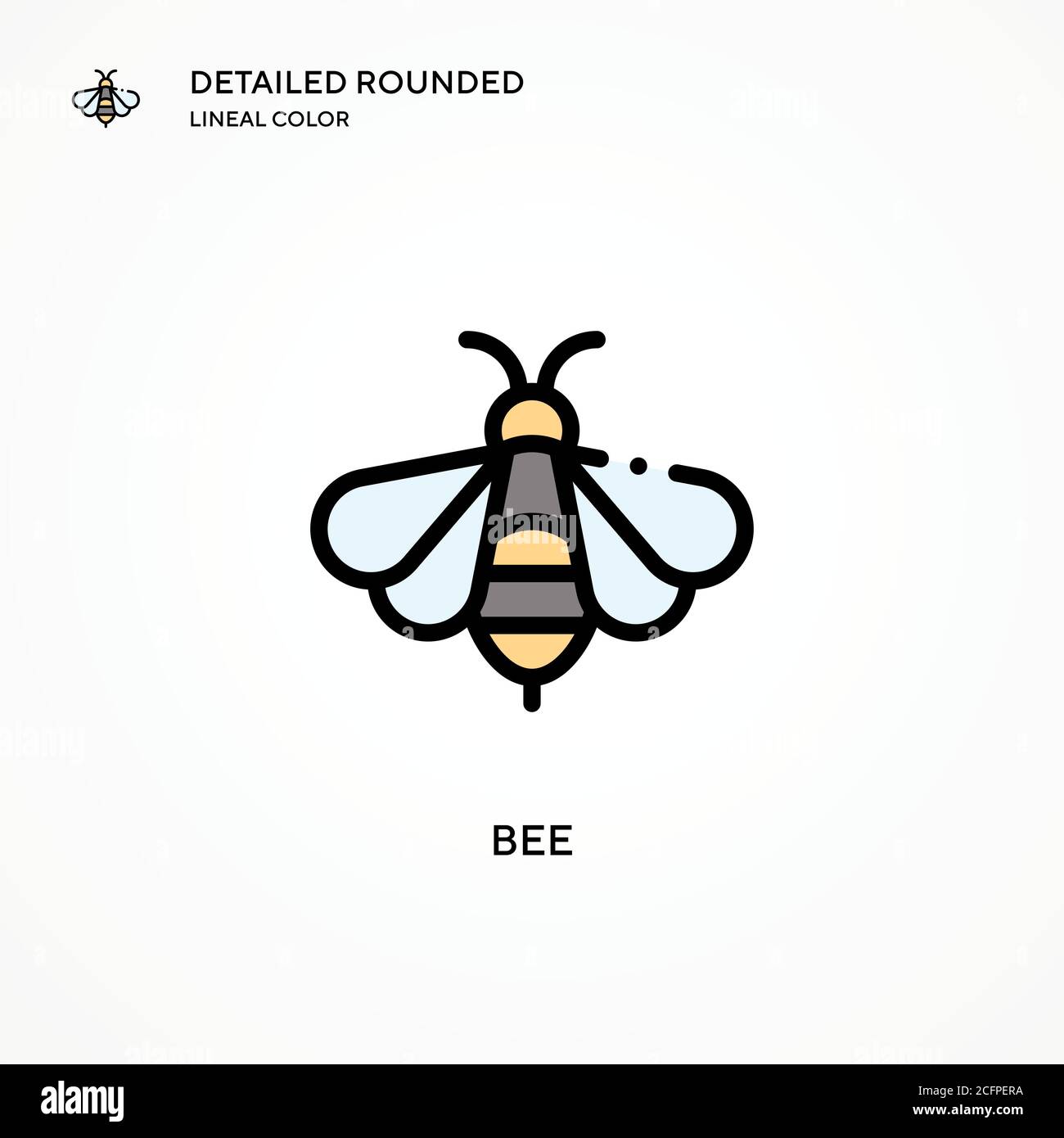 Bee vector icon. Modern vector illustration concepts. Easy to edit and ...