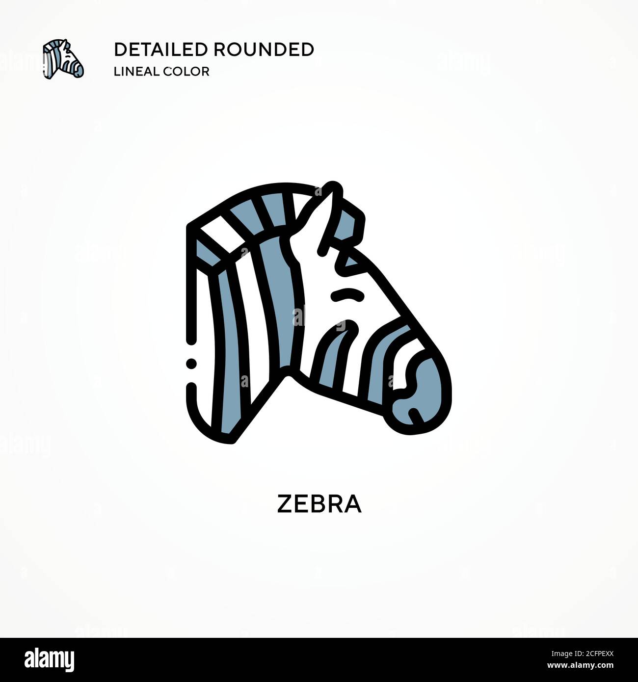 Zebra vector icon. Modern vector illustration concepts. Easy to edit ...