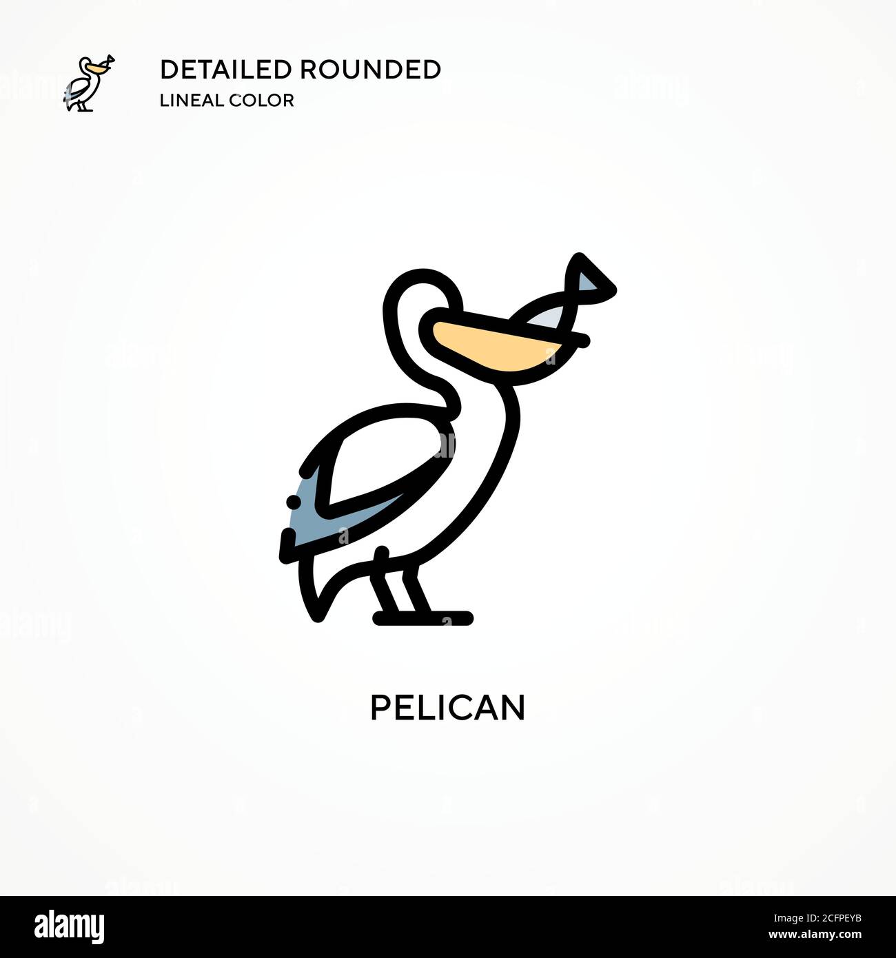 Pelican vector icon. Modern vector illustration concepts. Easy to edit and customize. Stock Vector