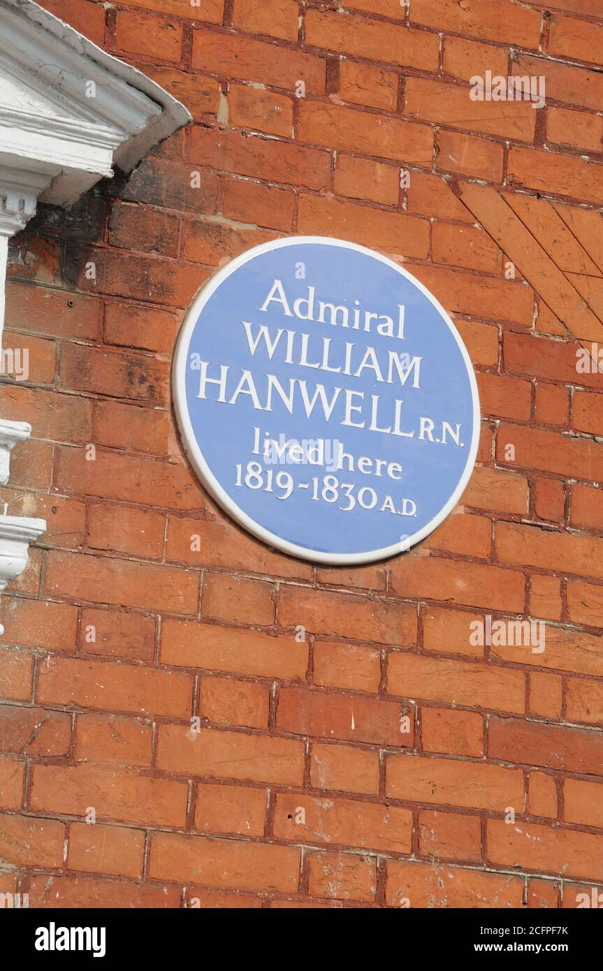 Blue Plaque on Hanwell House, Long Melford, Suffolk Stock Photo Alamy