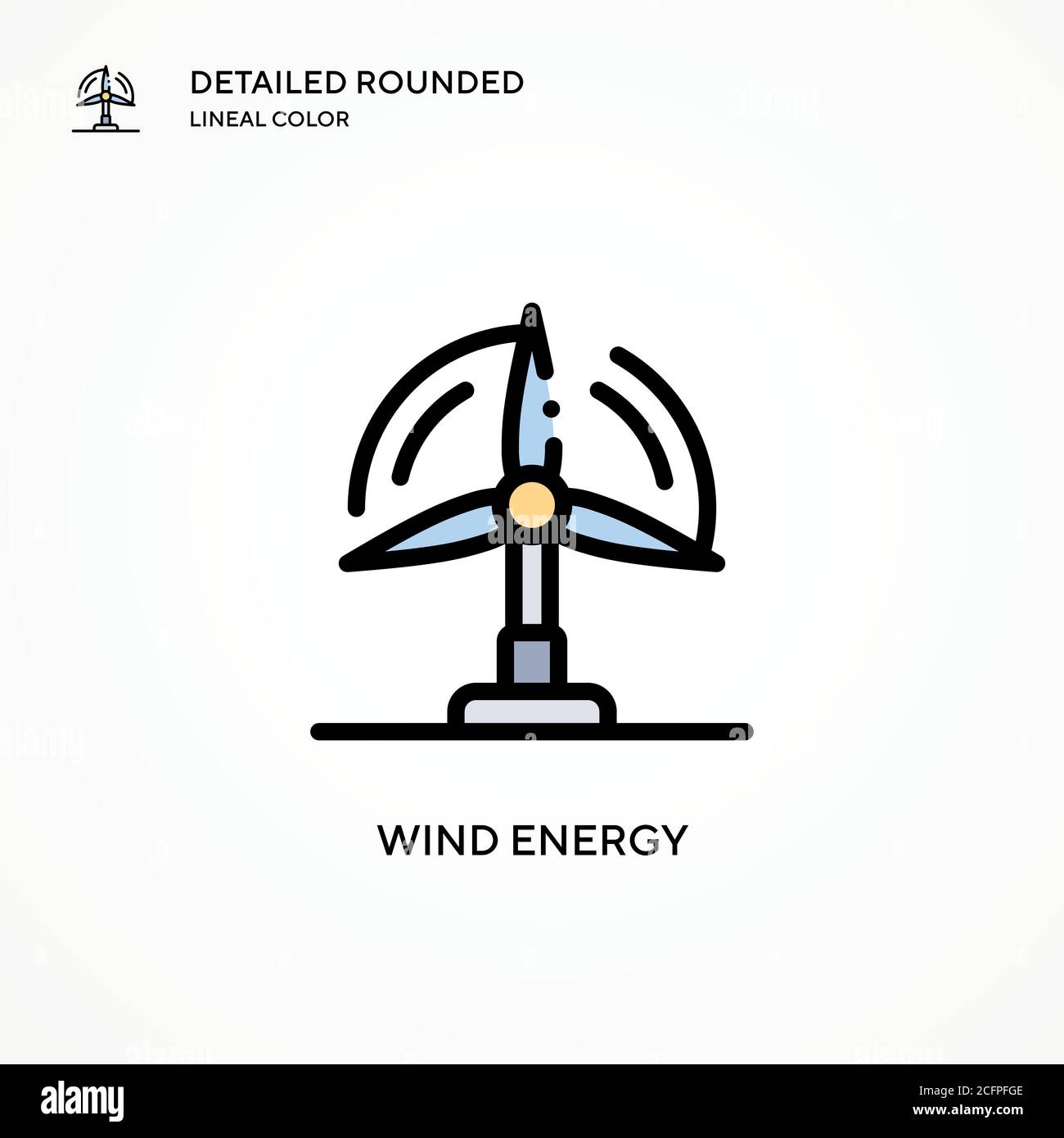 Wind energy vector icon. Modern vector illustration concepts. Easy to edit and customize. Stock Vector