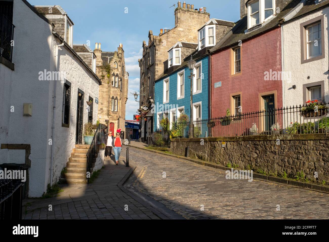The High Street, South Queensferry, Scotland. Stock Photo