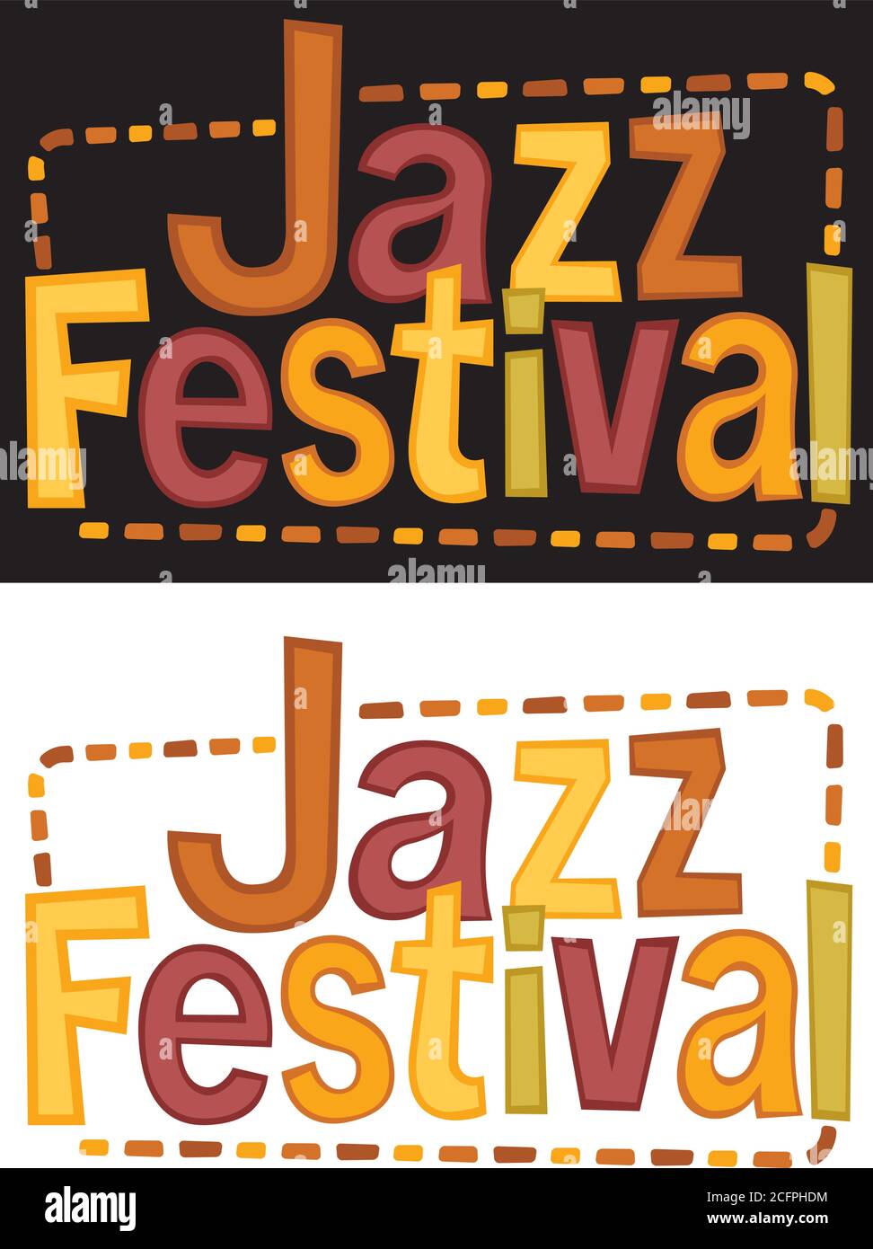 Retro style lettering phrase “Jazz Festival”. Typography for a poster, banner, flyer, ... Stock Vector