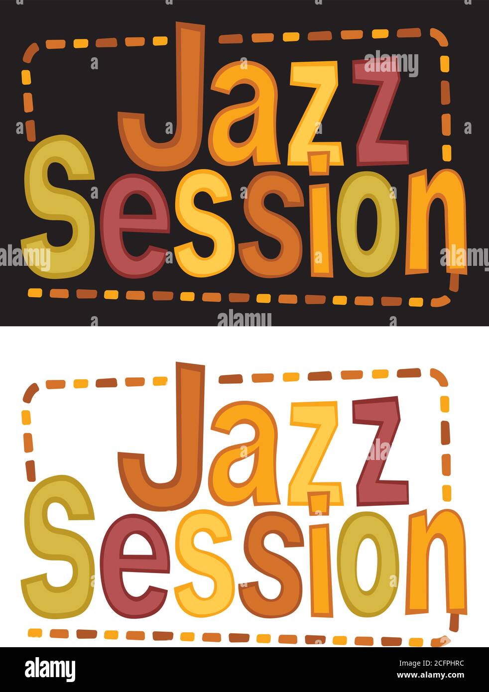 Retro style lettering phrase “Jazz Session”. Typography for a poster, banner, flyer, ... Stock Vector