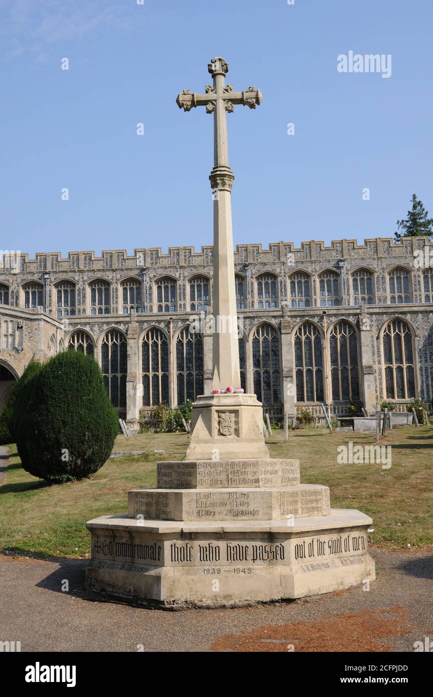 War Memorial, Long Melford, Suffolk Stock Photo Alamy