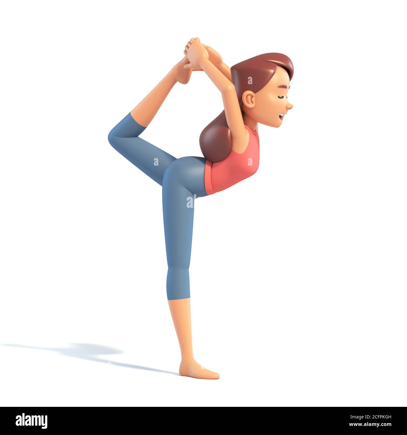 Stretching Yoga girl on white background, cartoon female 3d charcter doing yoga, 3d illustration Stock Photo - Alamy Stretching Yoga girl on white background, cartoon female 3d charcter doing yoga, 3d illustration Stock Photo - Alamy