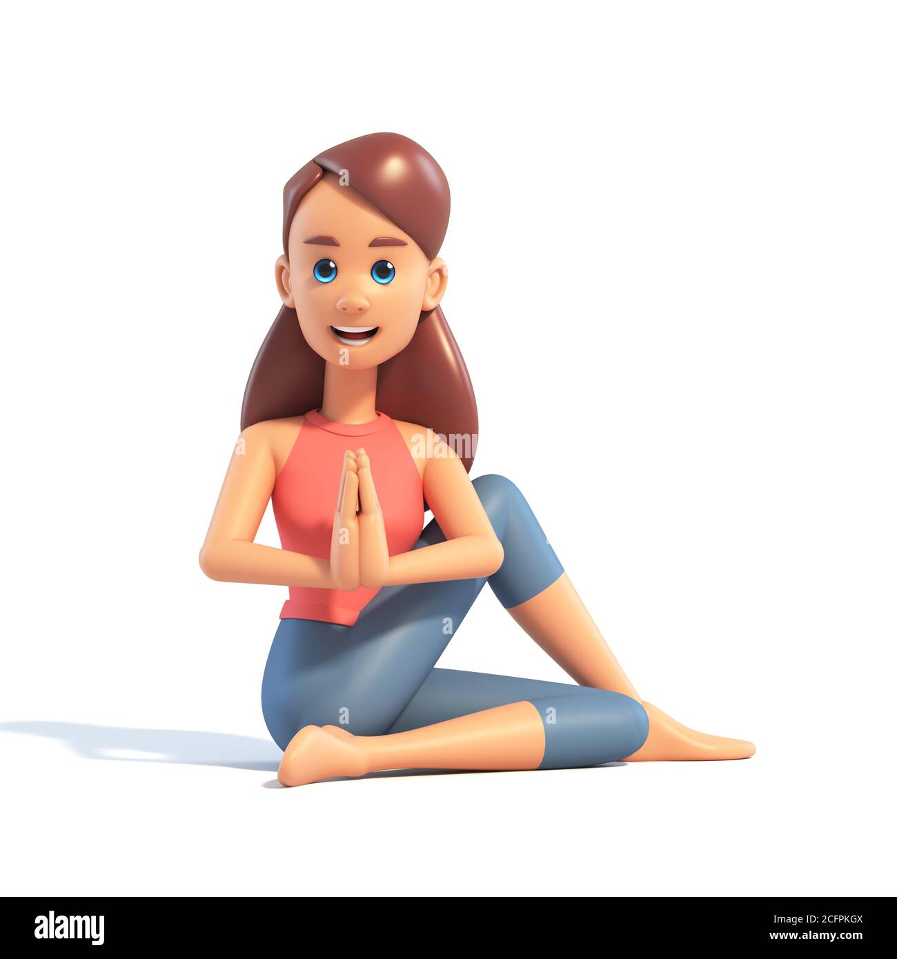 Yoga cartoon hi-res stock photography and images - Alamy