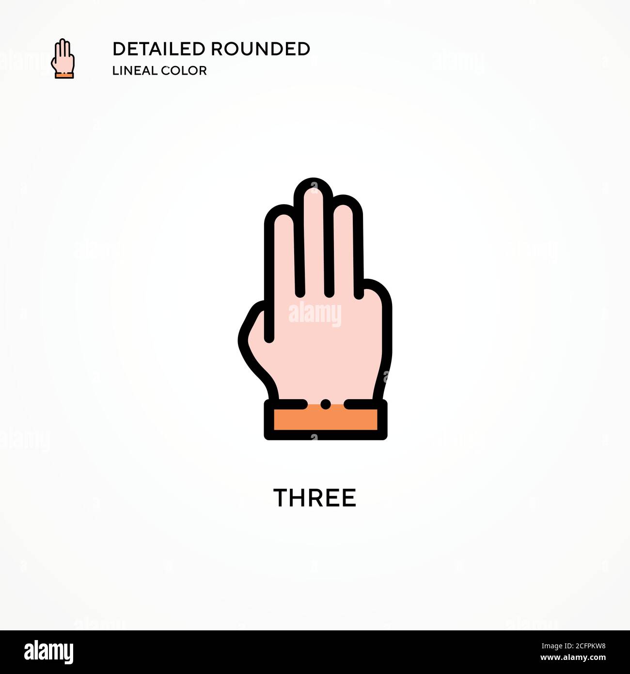 Three vector icon. Modern vector illustration concepts. Easy to edit ...