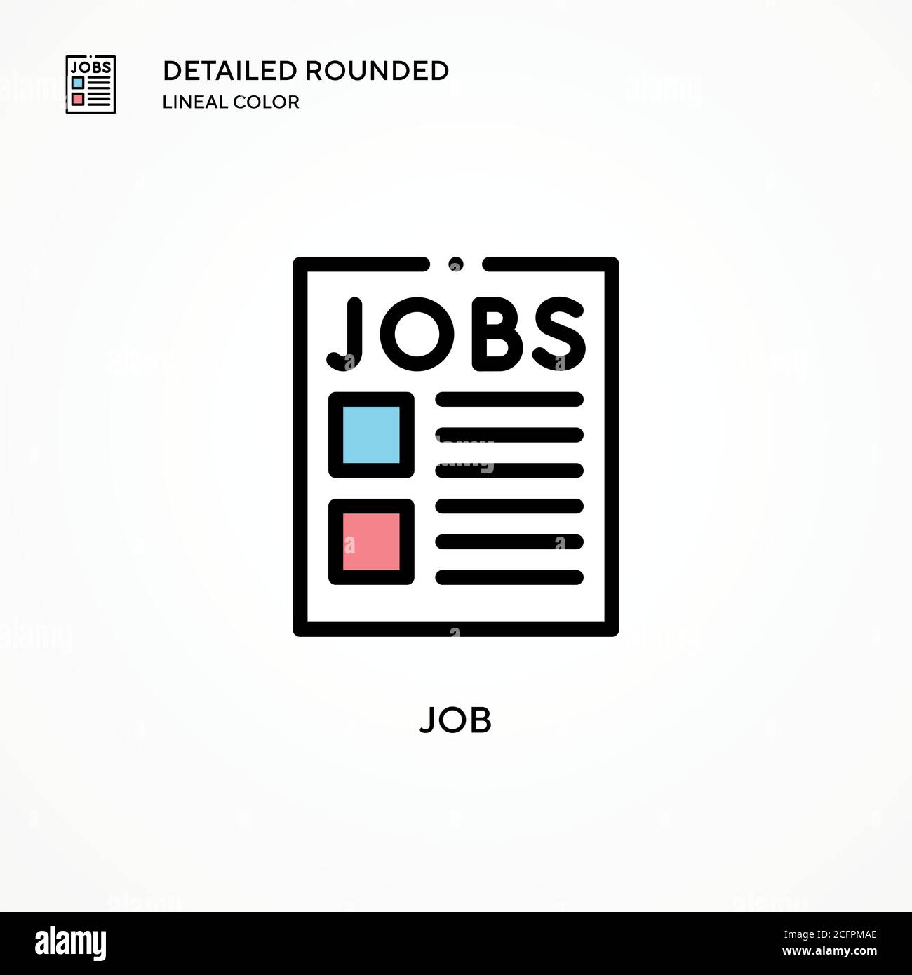 Job vector icon. Modern vector illustration concepts. Easy to edit and ...