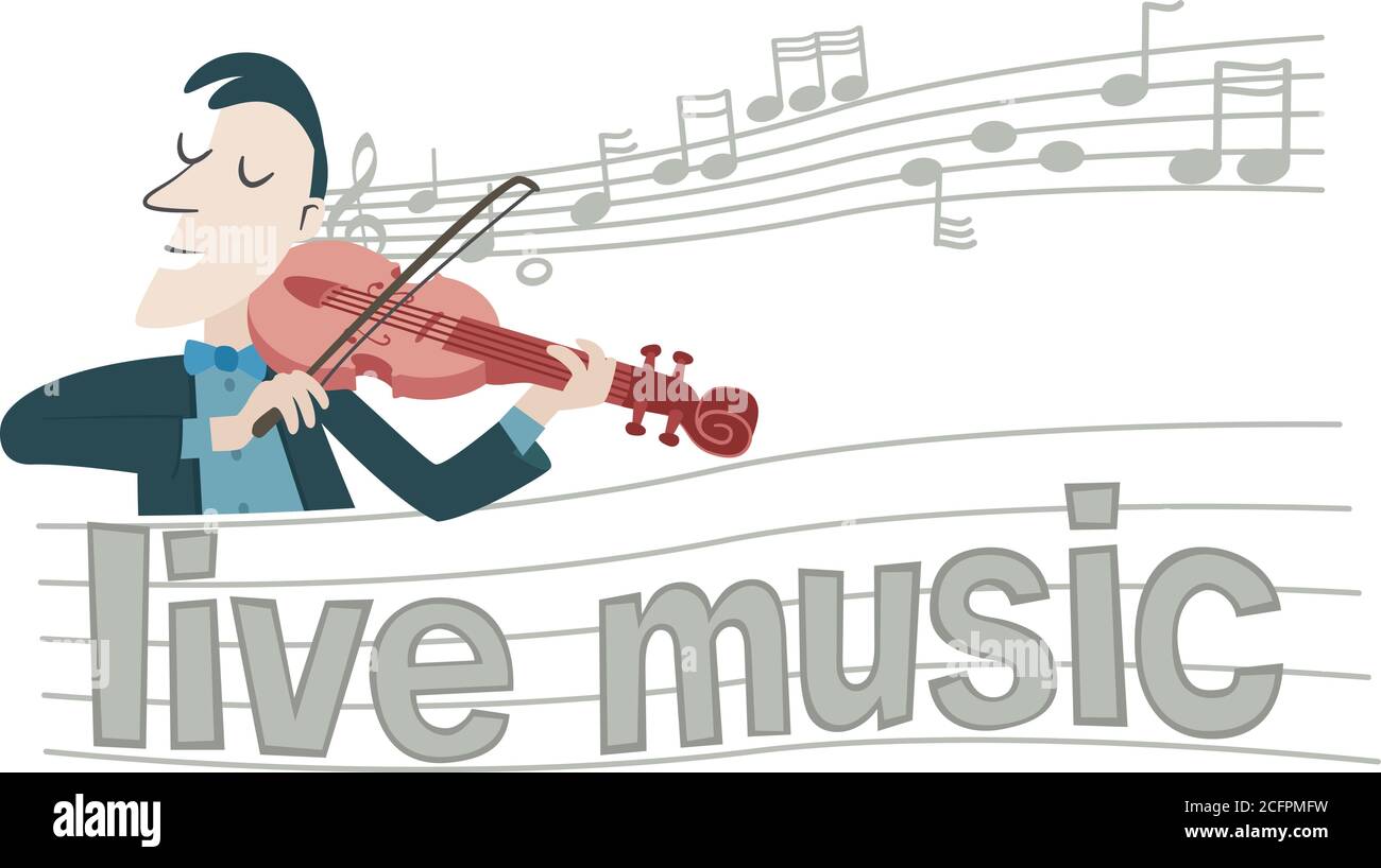 Cartoon violin Cut Out Stock Images & Pictures - Alamy