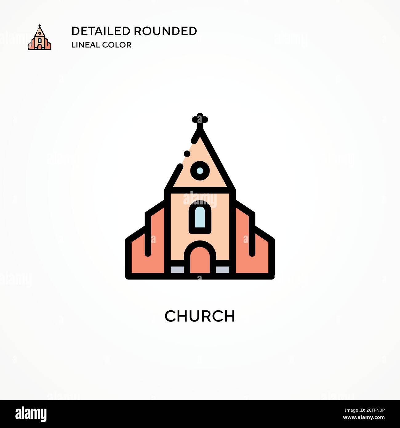 Church vector icon. Modern vector illustration concepts. Easy to edit ...