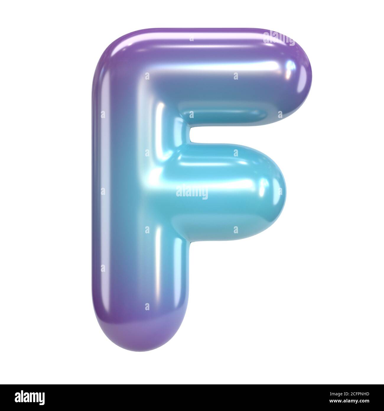 Round purple and blue font, balloon like letters and numbers, 3d