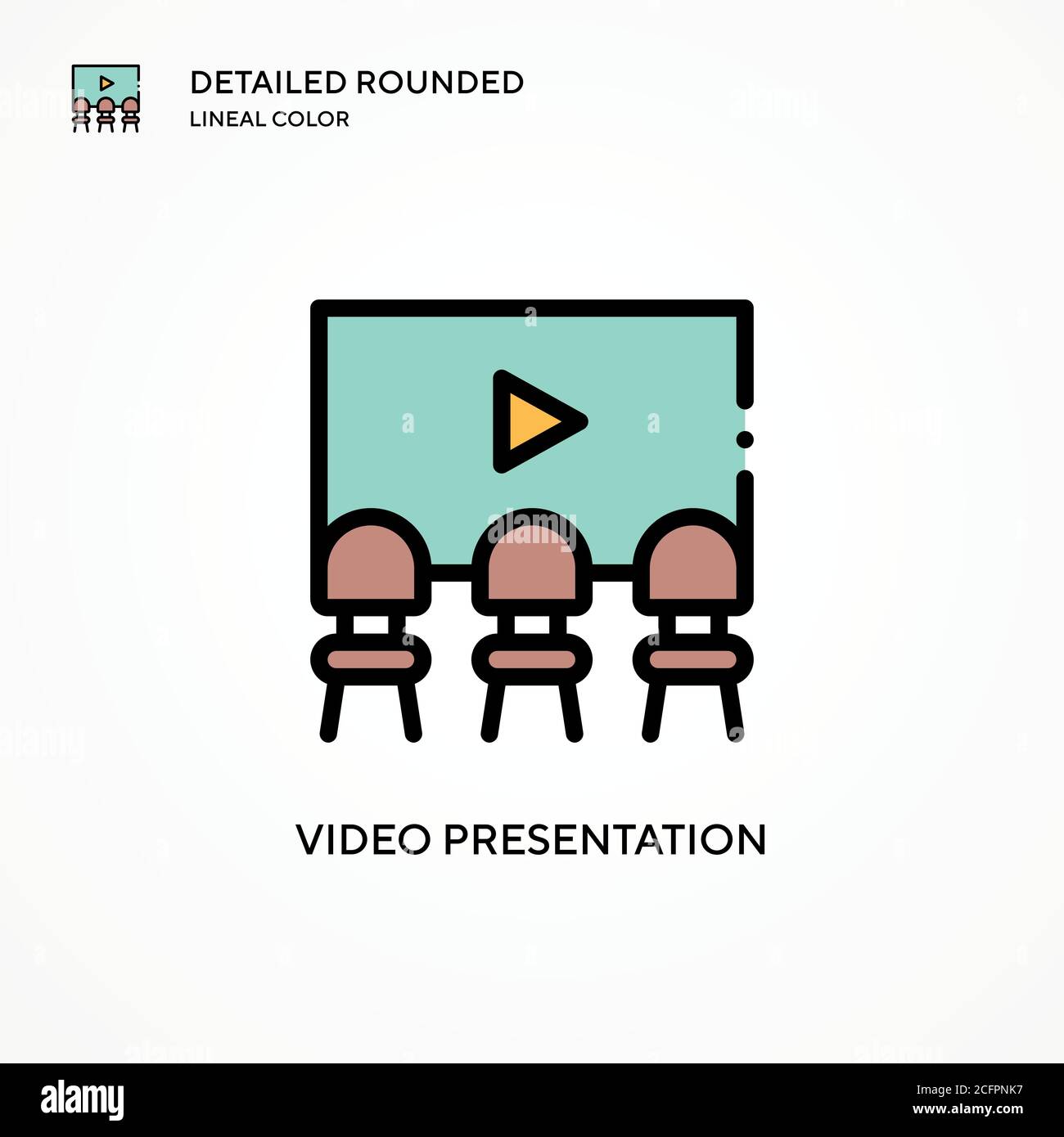 Video presentation vector icon. Modern vector illustration concepts. Easy to edit and customize. Stock Vector