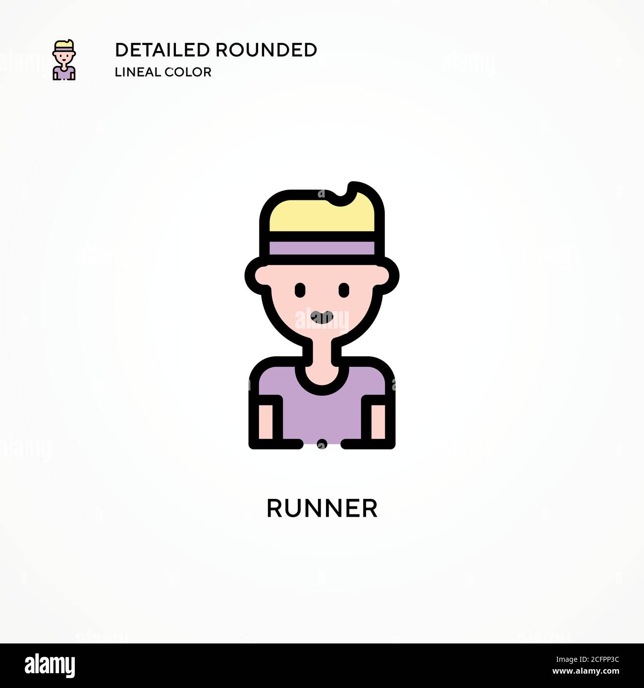Runner vector icon. Modern vector illustration concepts. Easy to edit ...