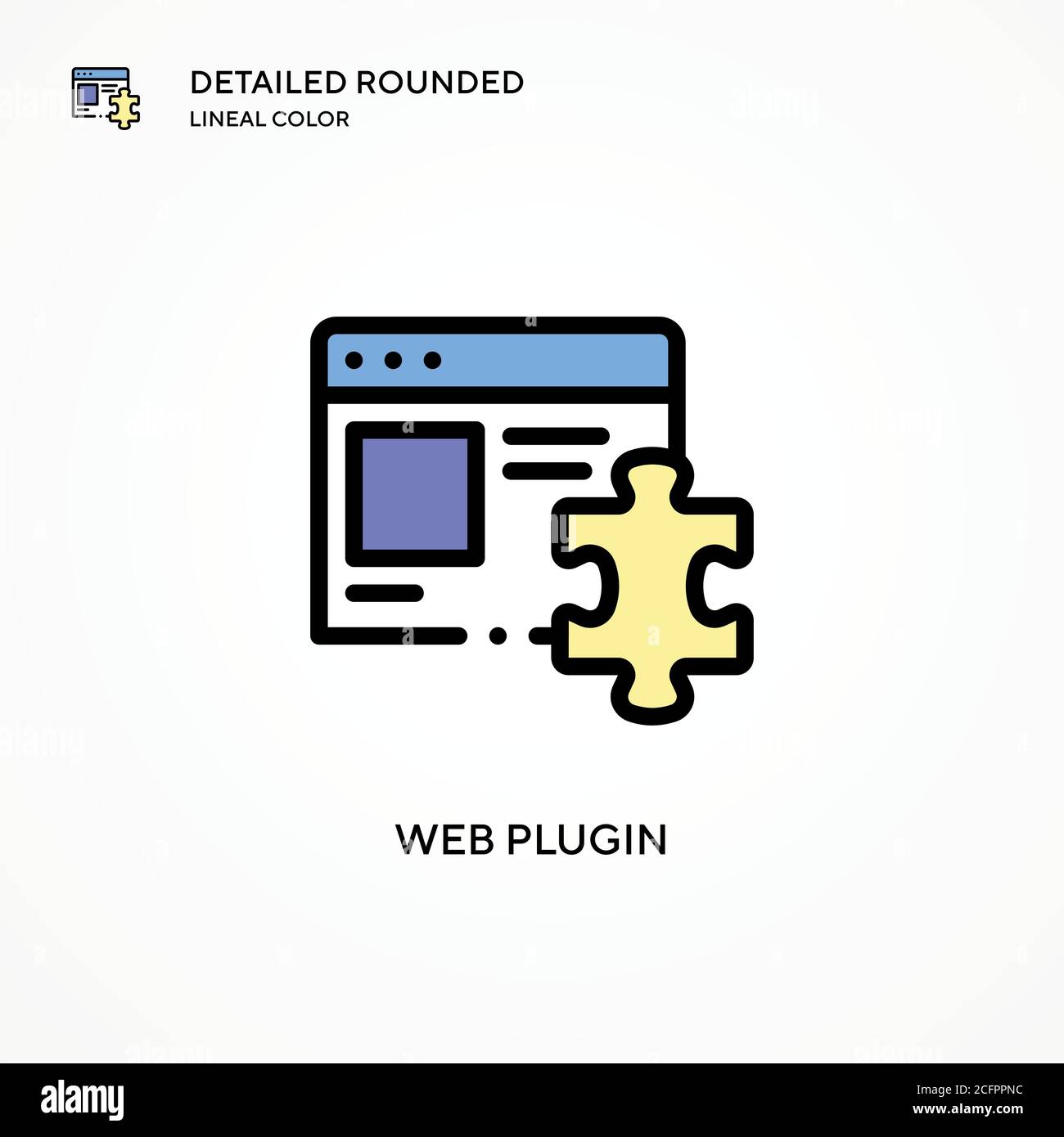 Web plugin vector icon. Modern vector illustration concepts. Easy to ...