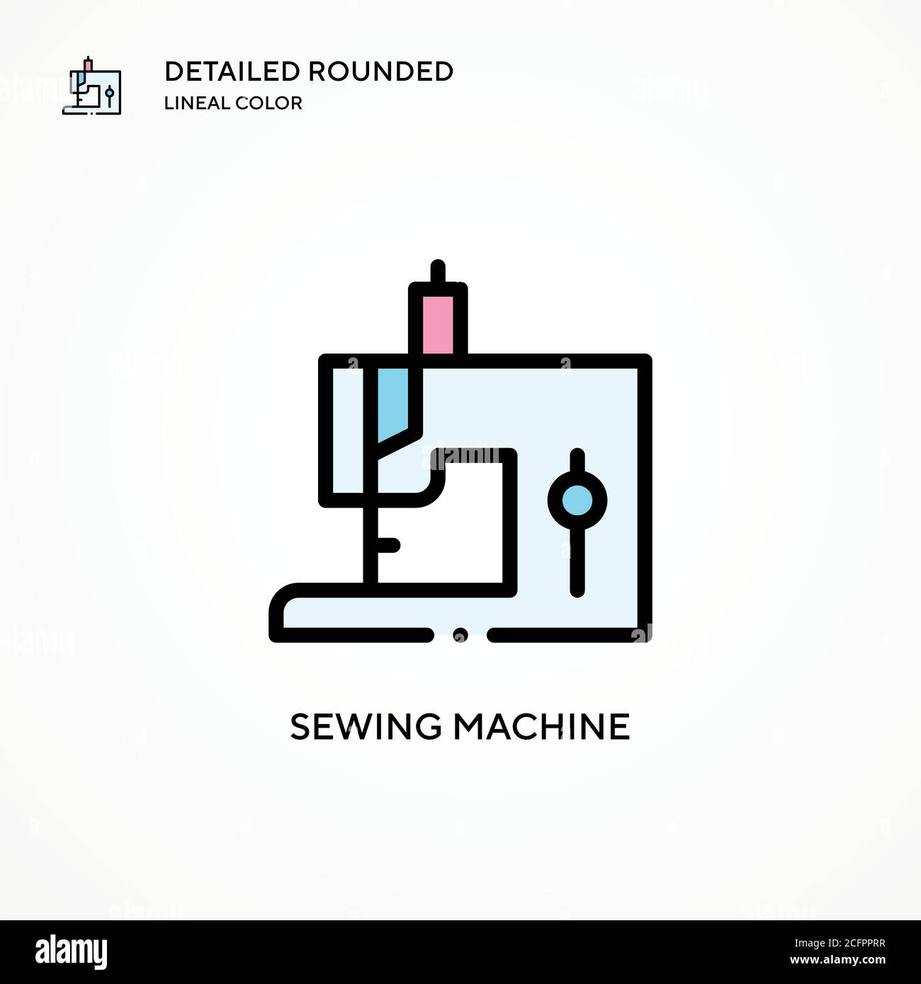 Sewing machine vector icon. Modern vector illustration concepts. Easy to edit and customize