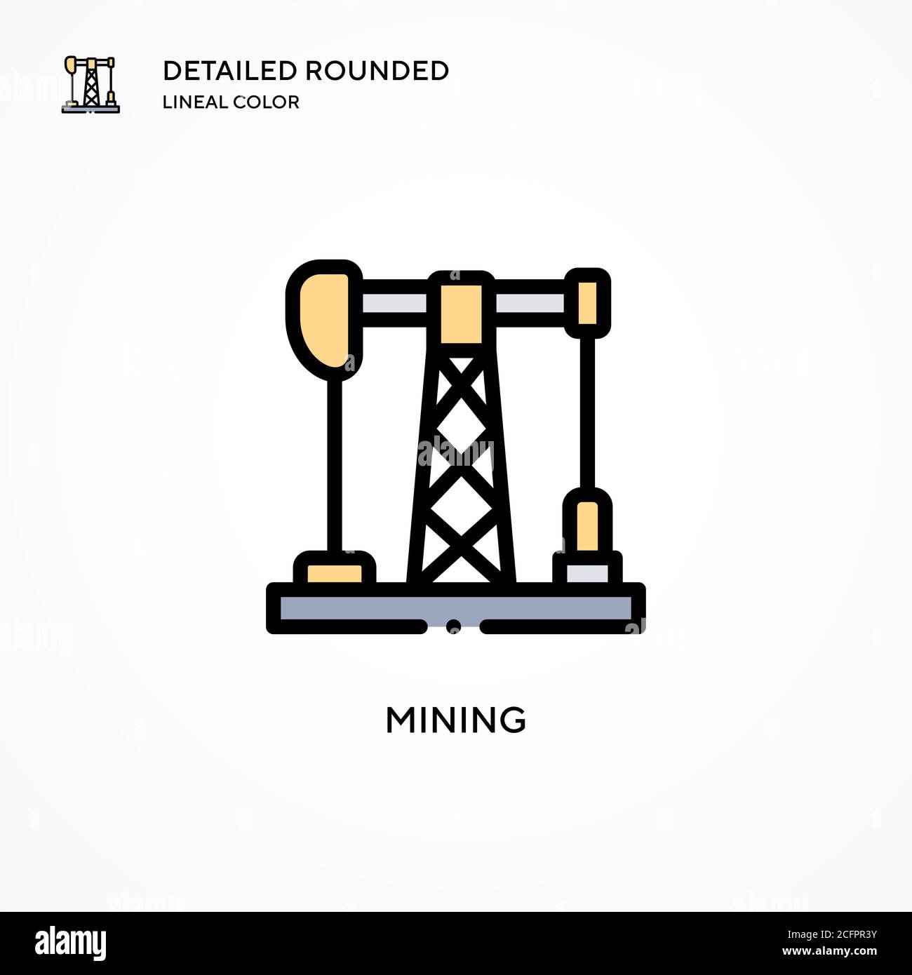 Mining vector icon. Modern vector illustration concepts. Easy to edit ...
