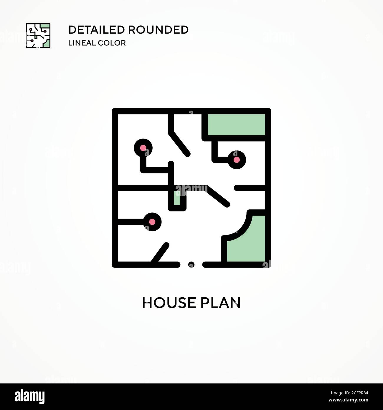 House plan vector icon. Modern vector illustration concepts. Easy to
