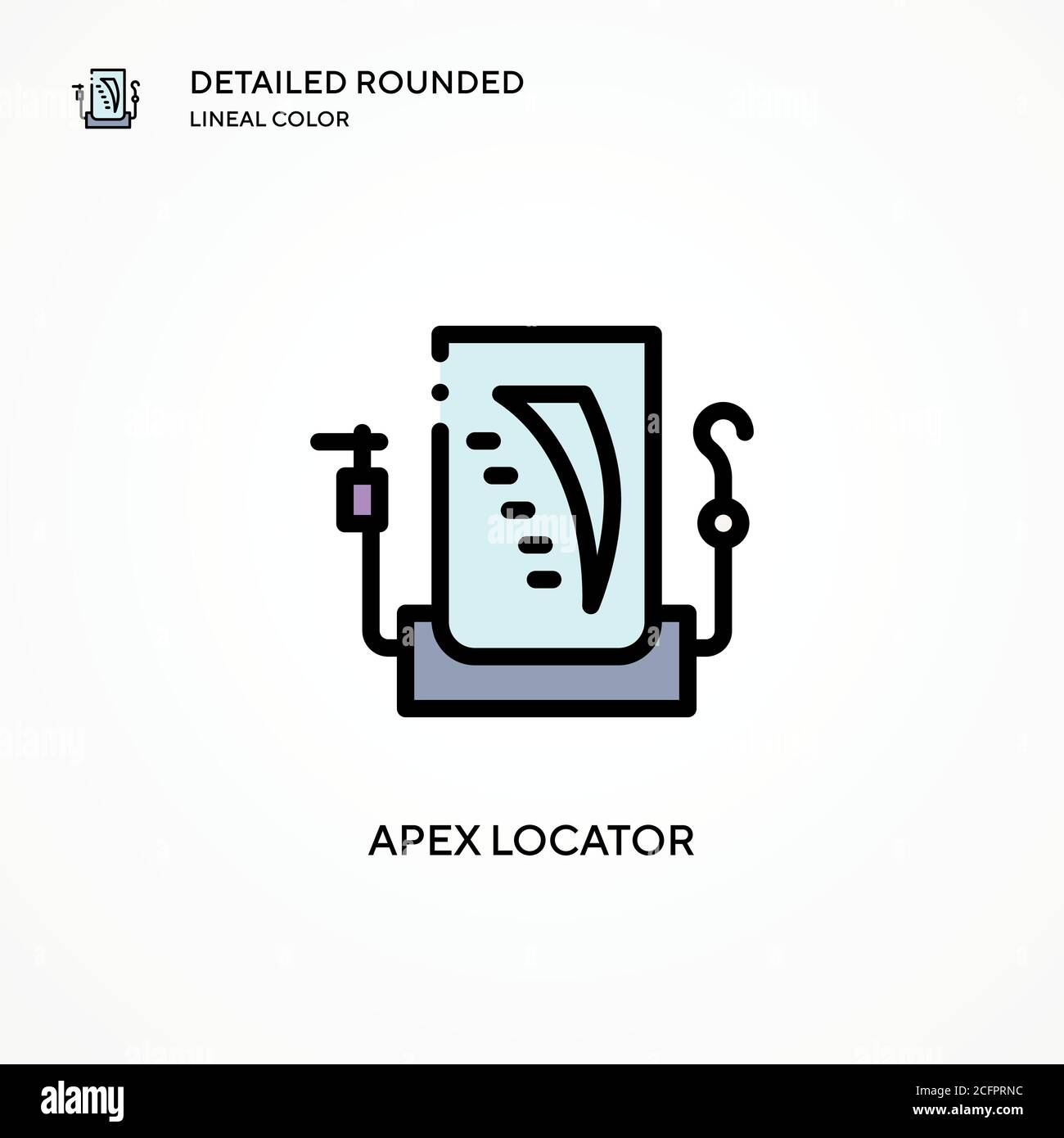Apex locator vector icon. Modern vector illustration concepts. Easy to edit and customize. Stock Vector