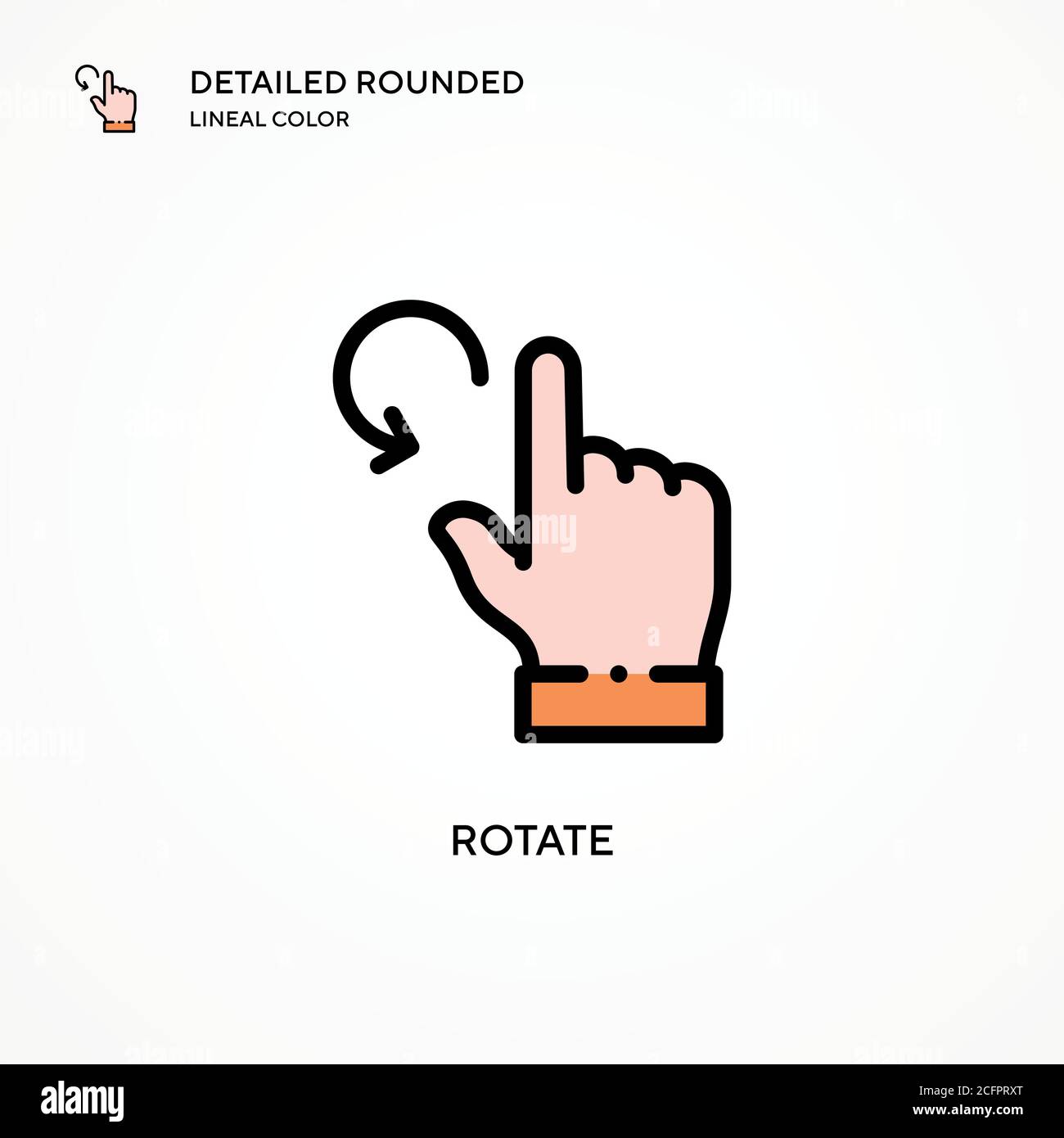 Rotate vector icon. Modern vector illustration concepts. Easy to edit ...