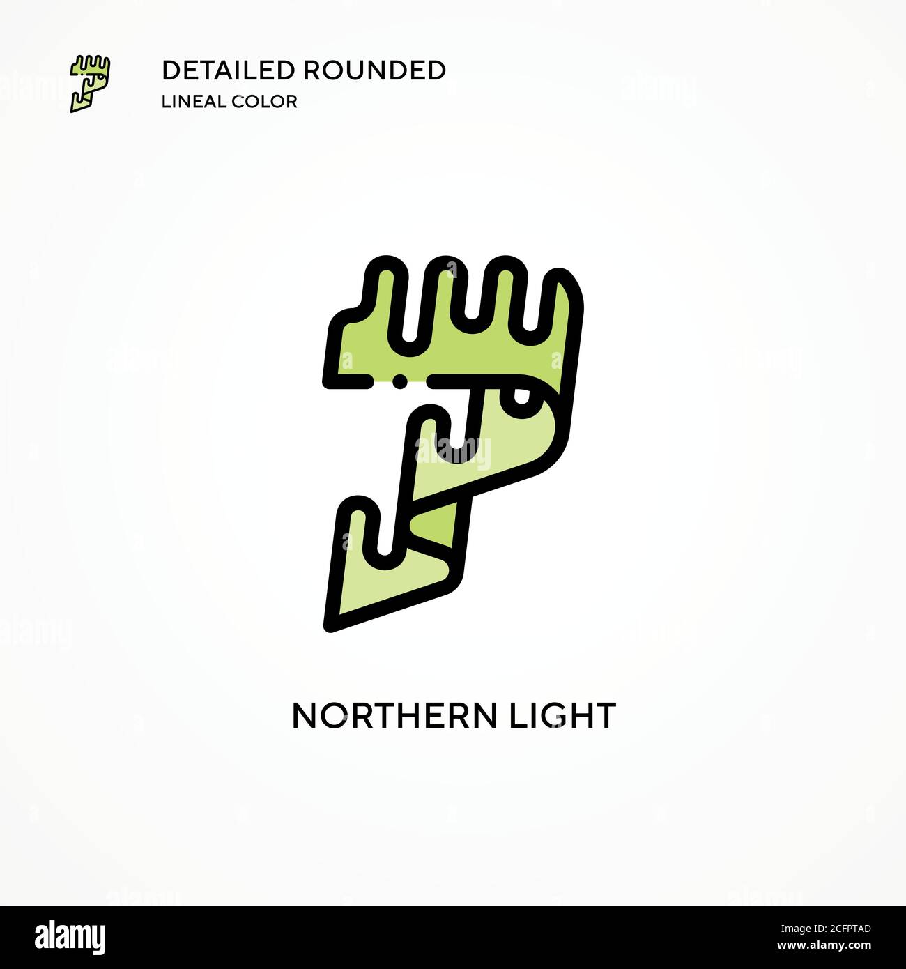 Northern light vector icon. Modern vector illustration concepts. Easy to edit and customize. Stock Vector