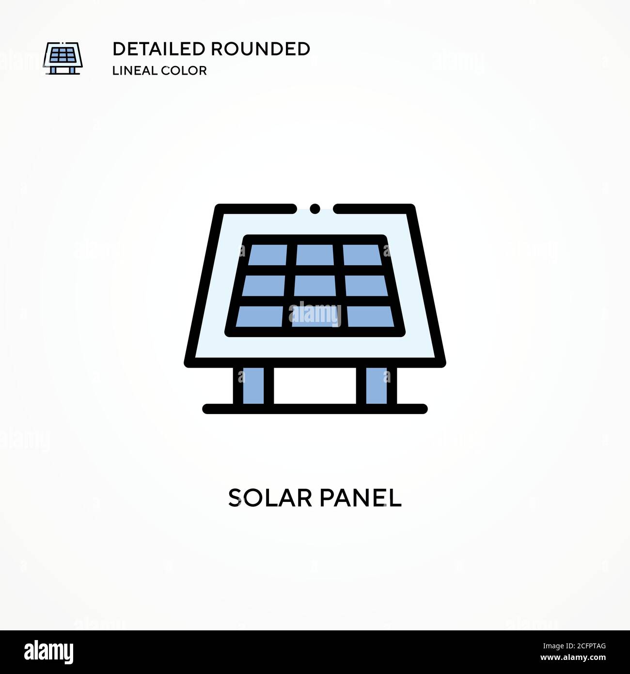Solar panel vector icon. Modern vector illustration concepts. Easy to ...