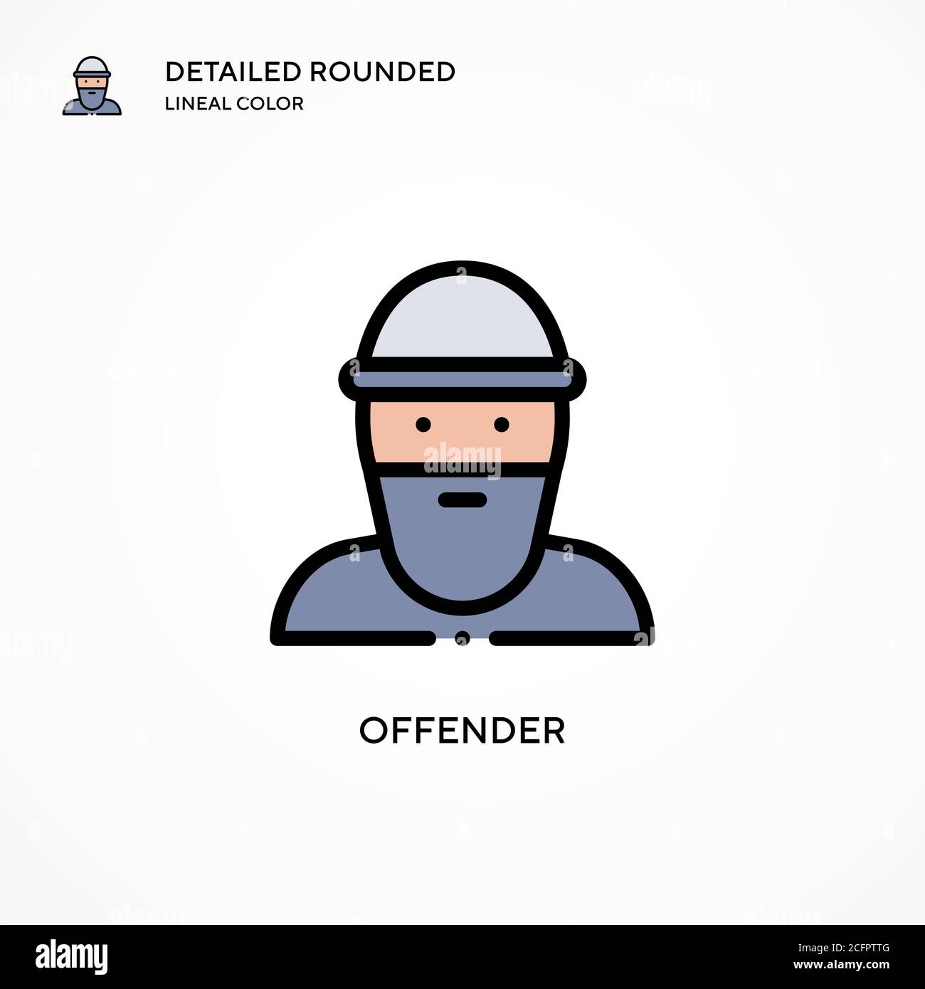 Offender vector icon. Modern vector illustration concepts. Easy to edit and customize. Stock Vector