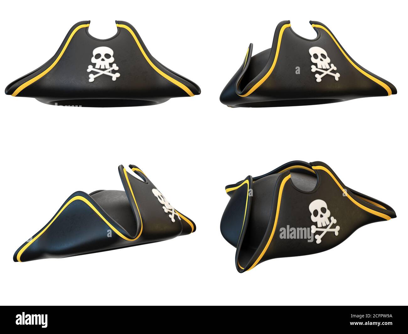 Three Point Furry Pirate Hat